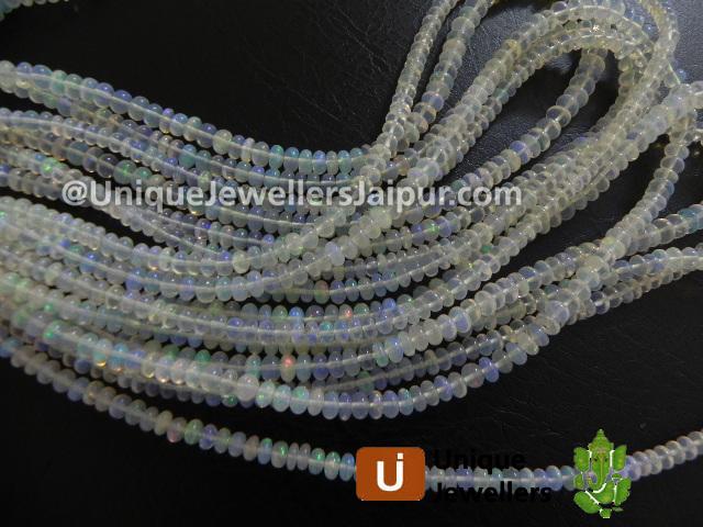 Ethiopian Opal Smooth Roundelle Beads